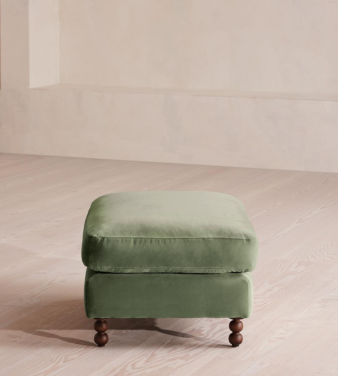 Audrey Rectangle Ottoman - Velvet - Seafoam - UK - Images - Image 3