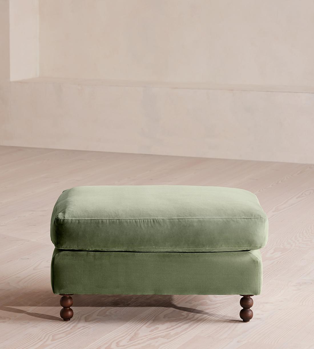 Audrey Rectangle Ottoman - Velvet - Seafoam - US - Listing - Image 2