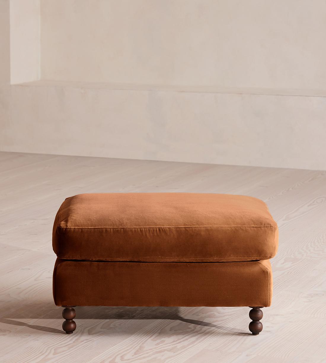 Audrey Rectangle Ottoman - Velvet - Cinnamon - US - Listing - Image 2