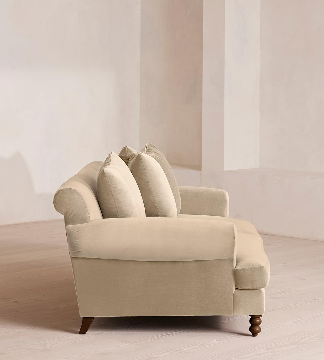 Audrey Two Seater Sofa - Velvet - Oyster - UK - Images - Image 3