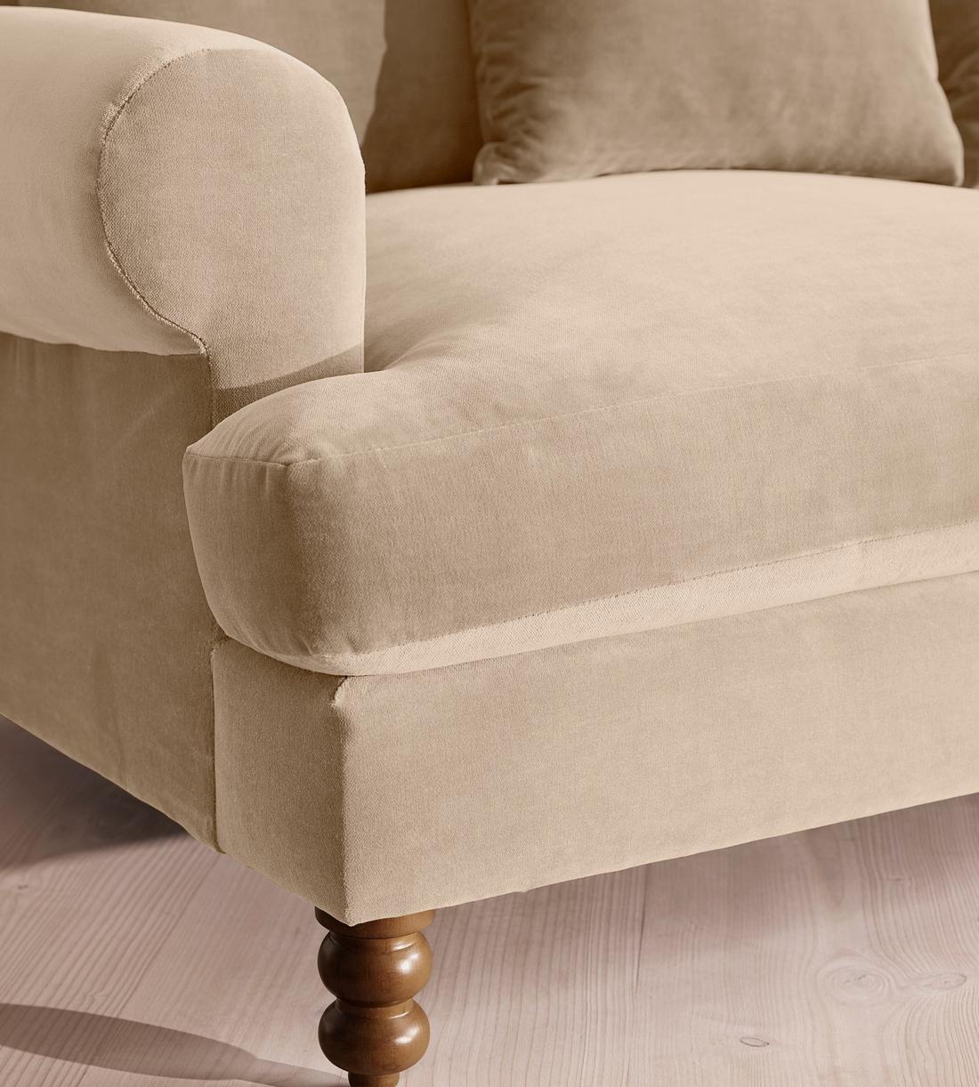 Audrey Two Seater Sofa - Velvet - Oyster - US - Images - Image 6