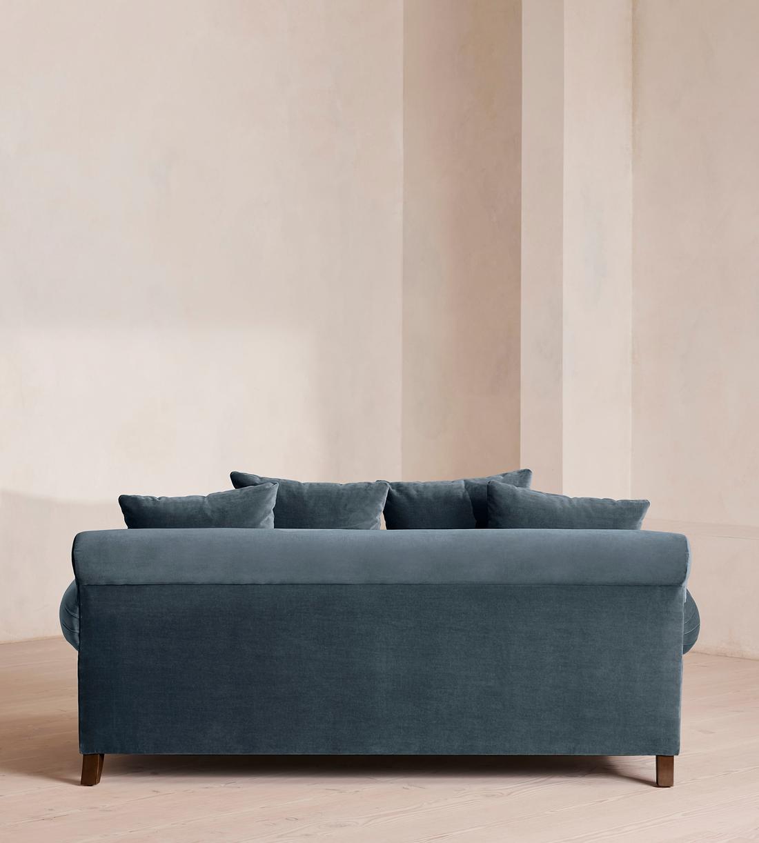 Audrey Two Seater Sofa - Velvet - Grey Blue - US - Images - Image 4