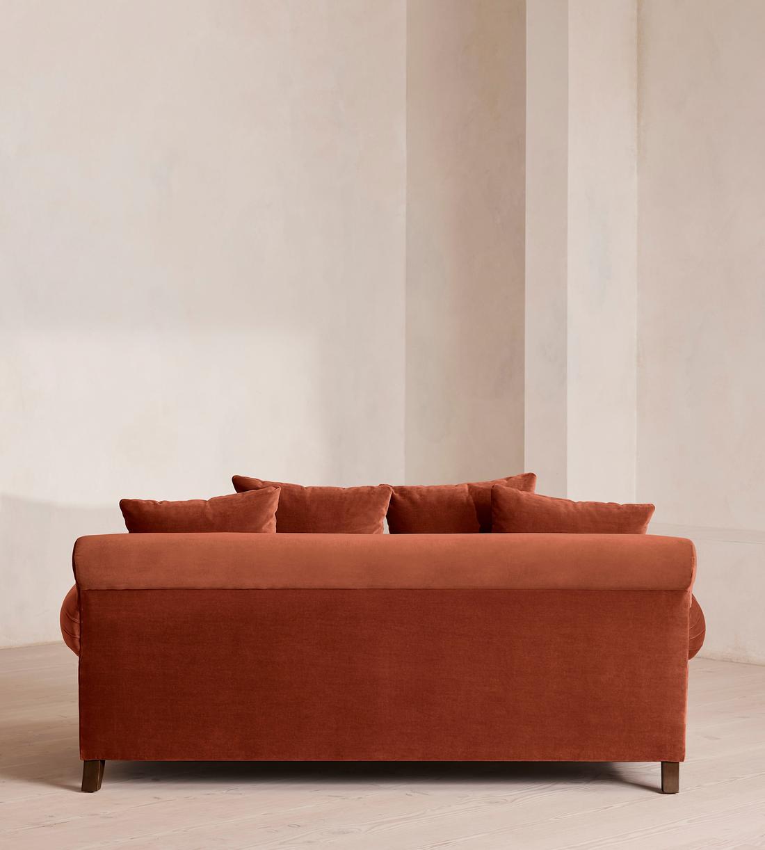 Audrey Two Seater Sofa - Velvet - Rust - US - Images - Image 4