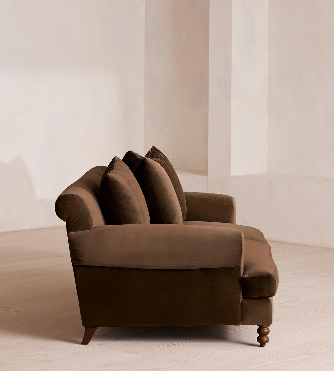 Audrey Two Seater - Sofa - Velvet - Chocolate - US - Images - Image 3