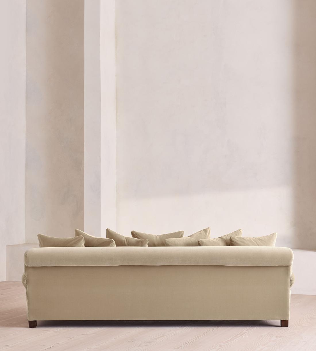 Audrey Four Seater Sofa - Velvet - Oyster - US - Images - Image 4