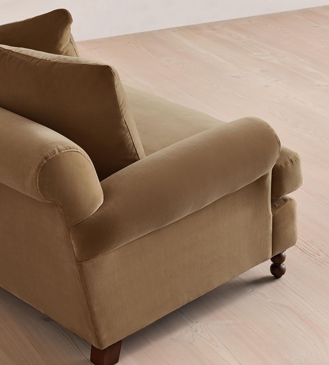Audrey Four Seater Sofa - Velvet - Truffle - US - Images - Image 5