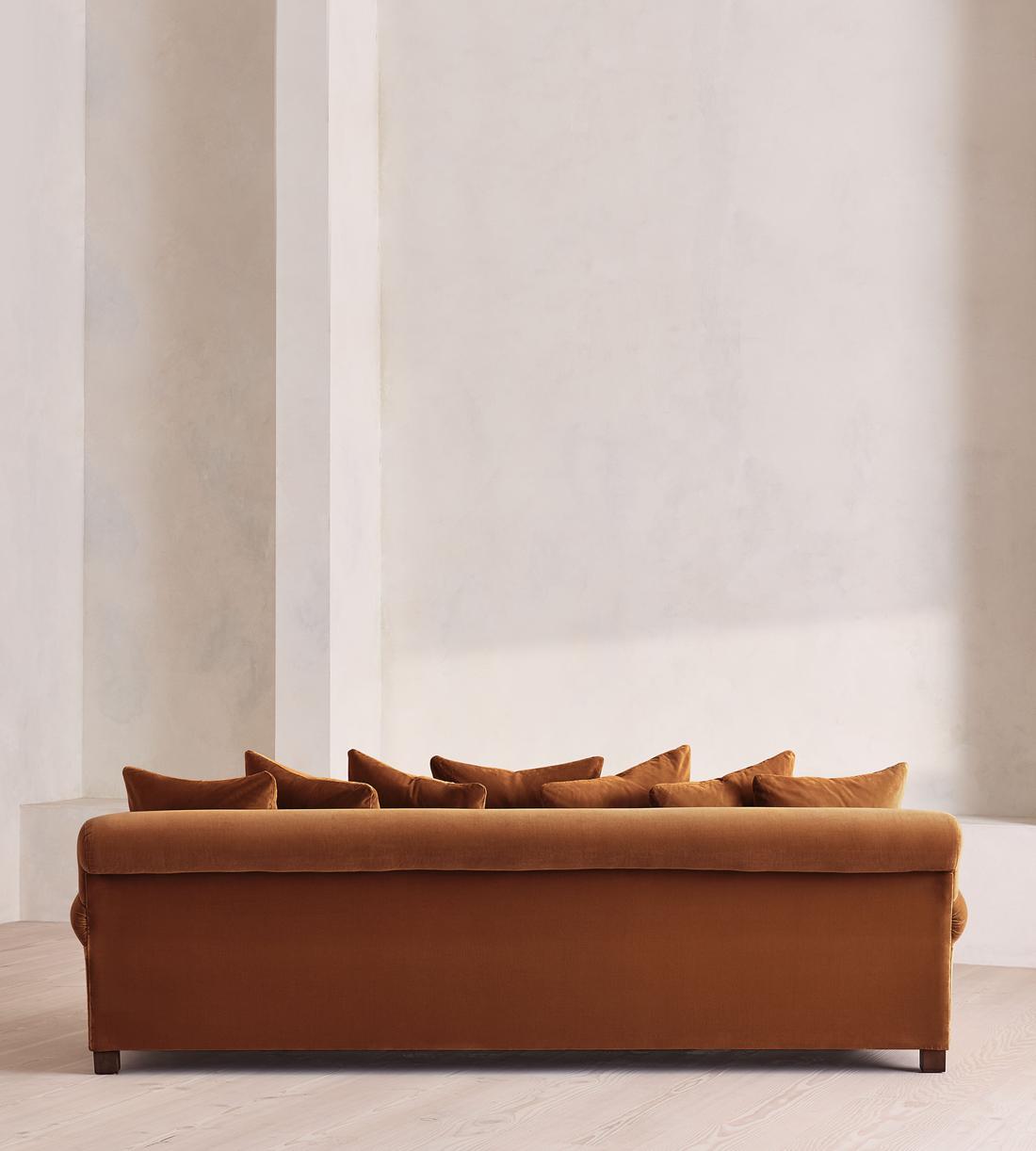 Audrey Four Seater Sofa - Velvet - Cinnamon - UK - Images - Image 4