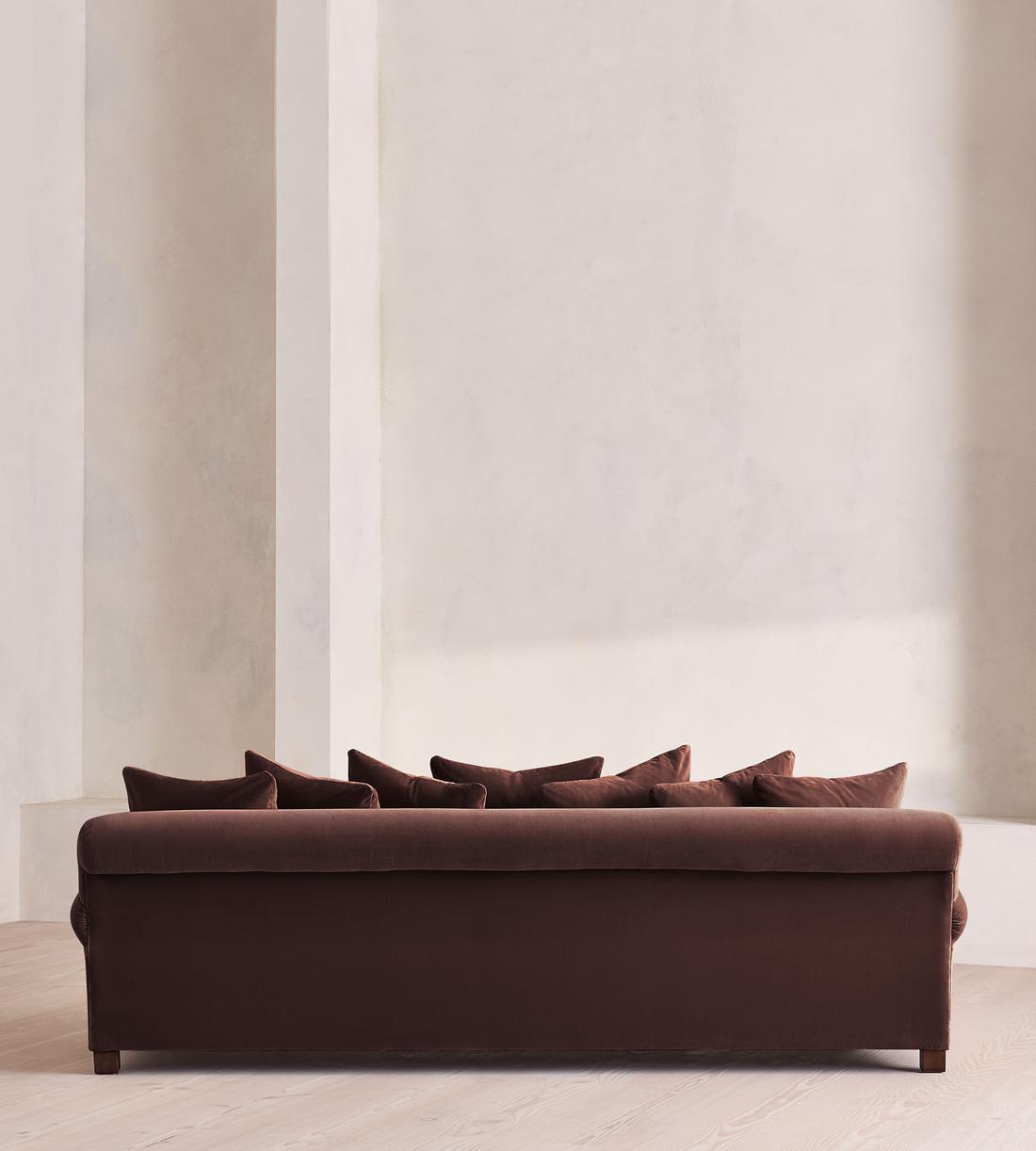 Audrey Four Seater Sofa - Velvet - Aubergine - US - Images - Image 4