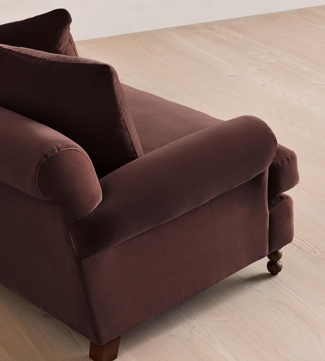 Audrey Four Seater Sofa - Velvet - Aubergine - US - Images - Image 5