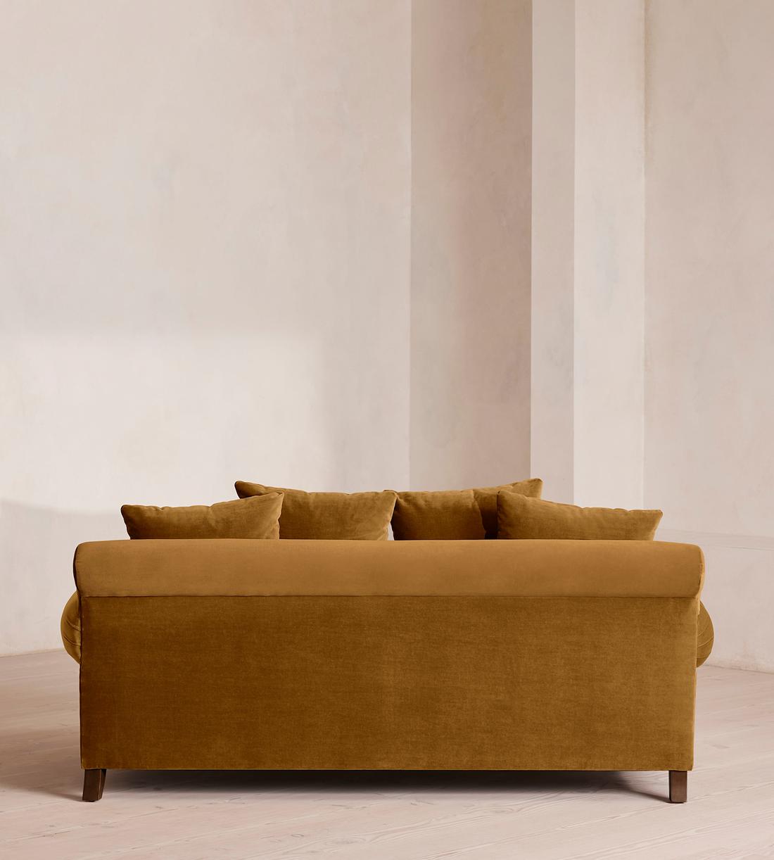Audrey Two Seater Sofa - Velvet - Mustard - Images - Image 4