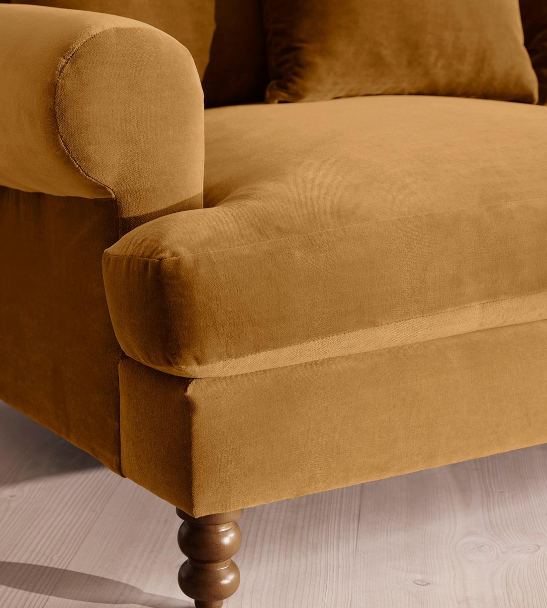 Audrey Two Seater Sofa - Velvet - Mustard - US - Images - Image 6