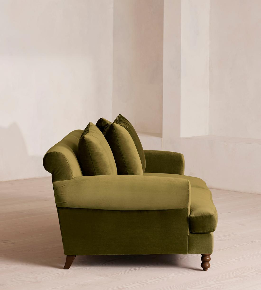 Audrey Two Seater Sofa - Velvet - Olive - US - Images - Image 3