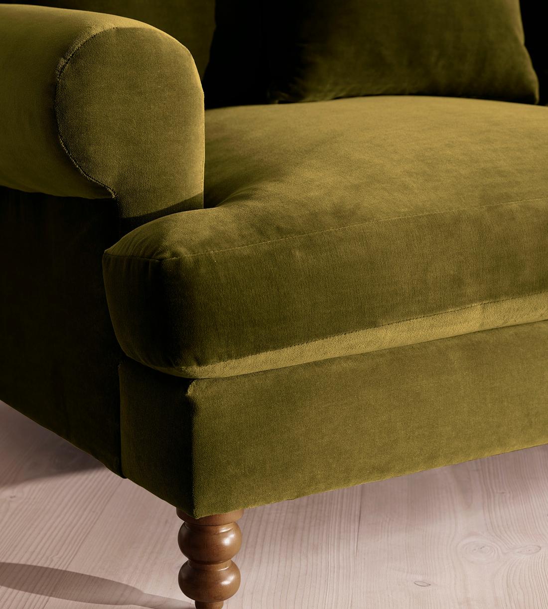 Audrey Two Seater Sofa - Velvet - Olive - US - Images - Image 6