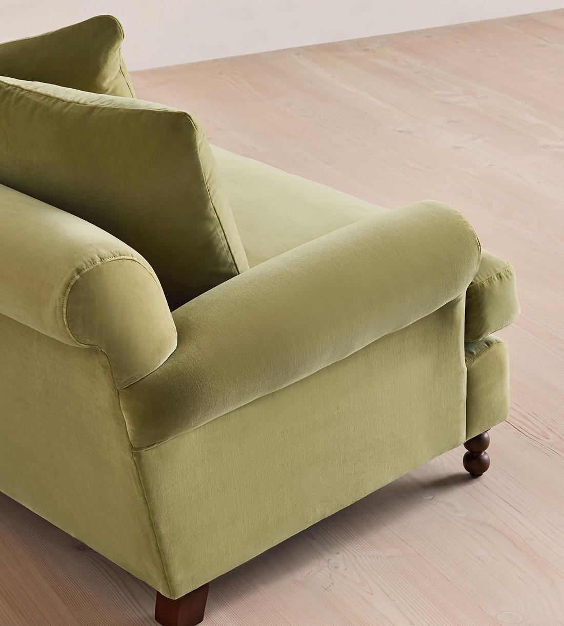 Audrey Four Seater Sofa - Velvet - Lichen - US - Images - Image 5