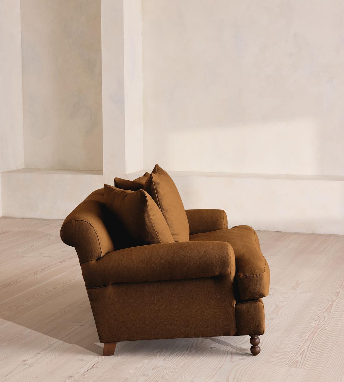 Audrey Loveseat - Linen - Terracotta - UK - Images - Image 3