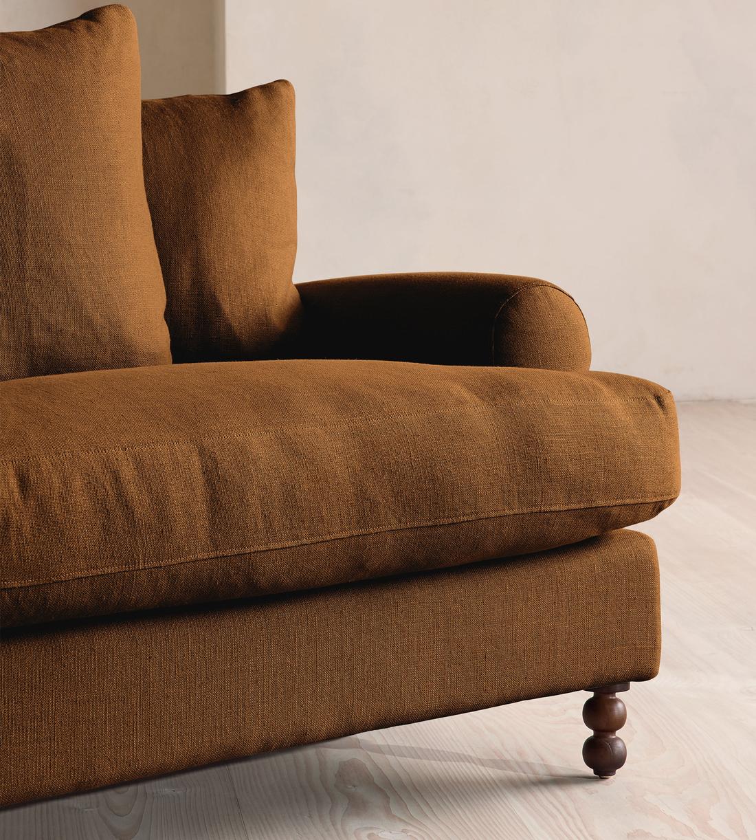 Audrey Loveseat - Linen - Terracotta - US - Images - Image 6