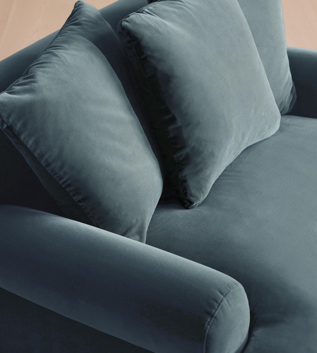 Audrey Loveseat - Velvet - Grey Blue - Images - Image 5