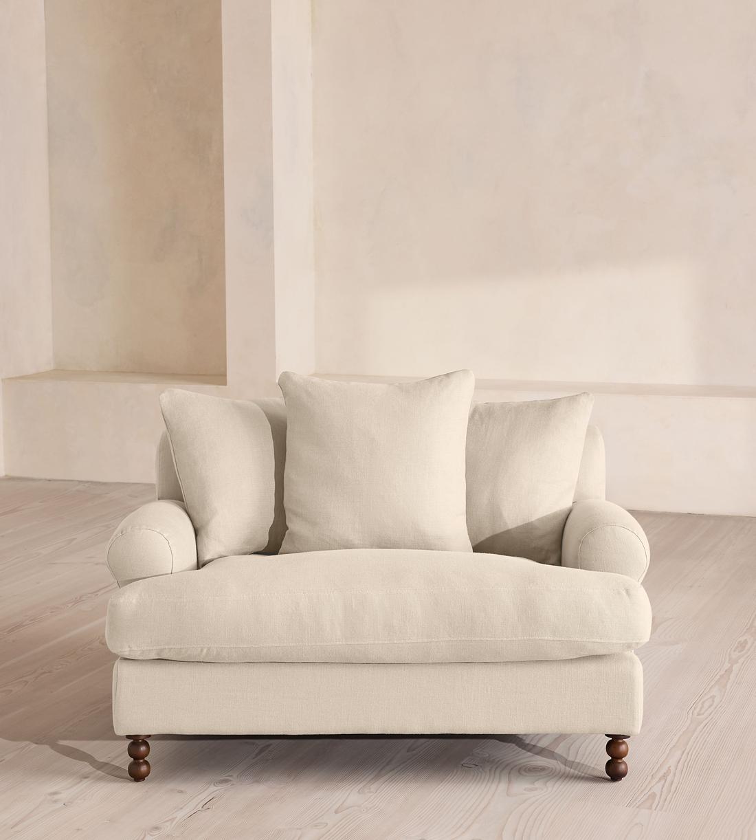 Audrey Loveseat - Linen - Bisque - Listing - Image 2