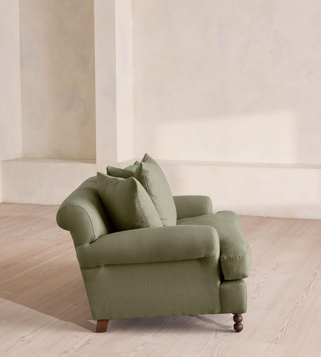 Audrey Loveseat - Linen - Sage - Images - Image 3