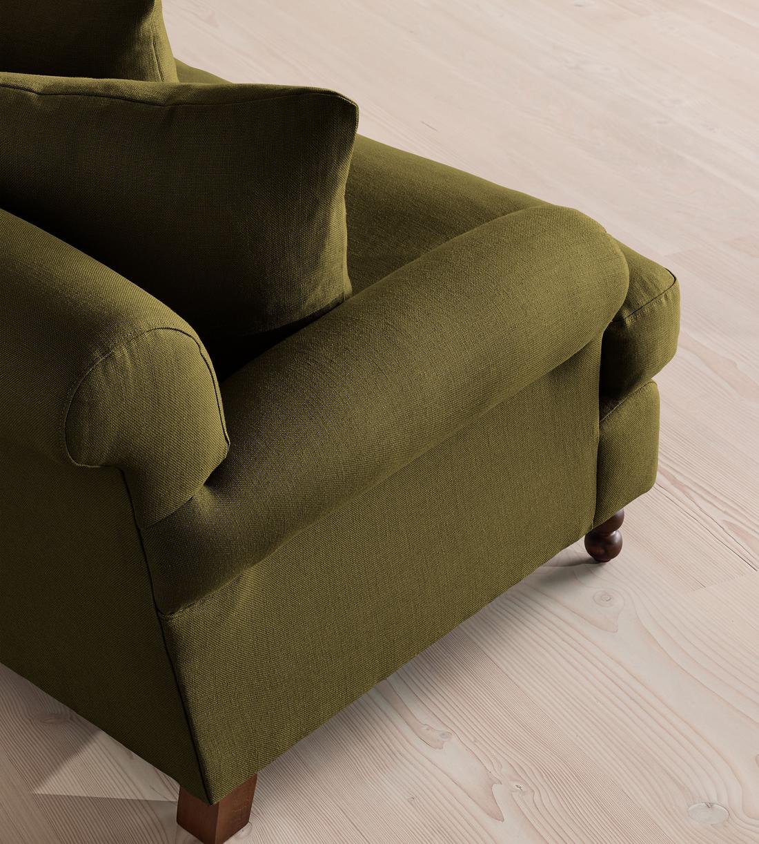 Audrey Loveseat - Linen - Olive - Images - Image 5