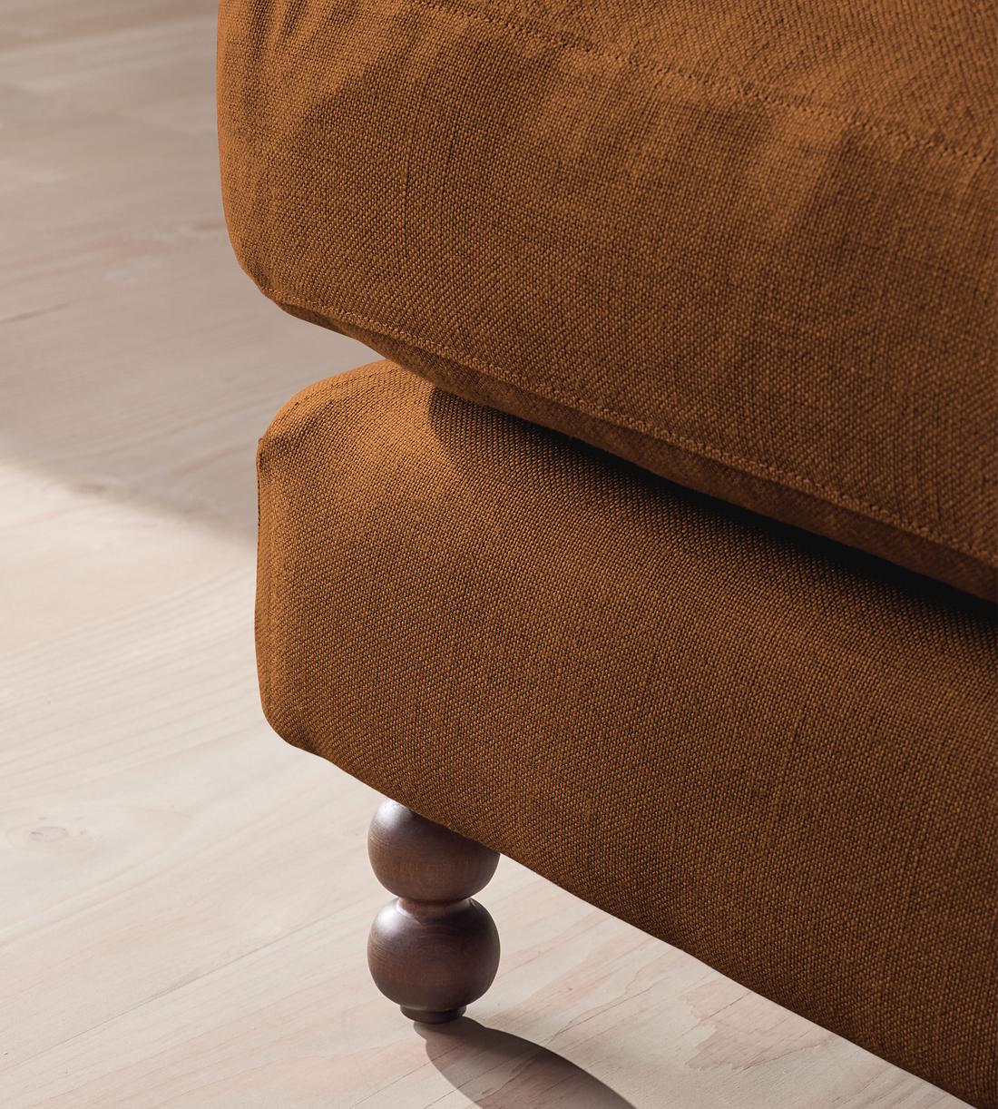 Audrey Rectangle Ottoman - Linen - Terracotta - US - Images - Image 5