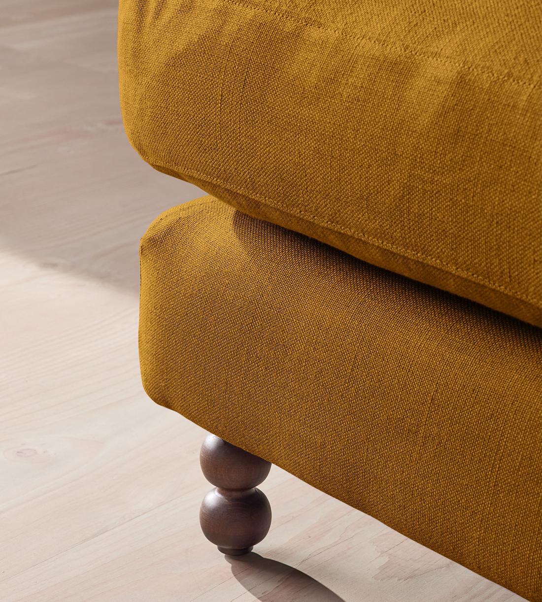 Audrey Rectangle Ottoman - Linen - Turmeric - US - Images - Image 5