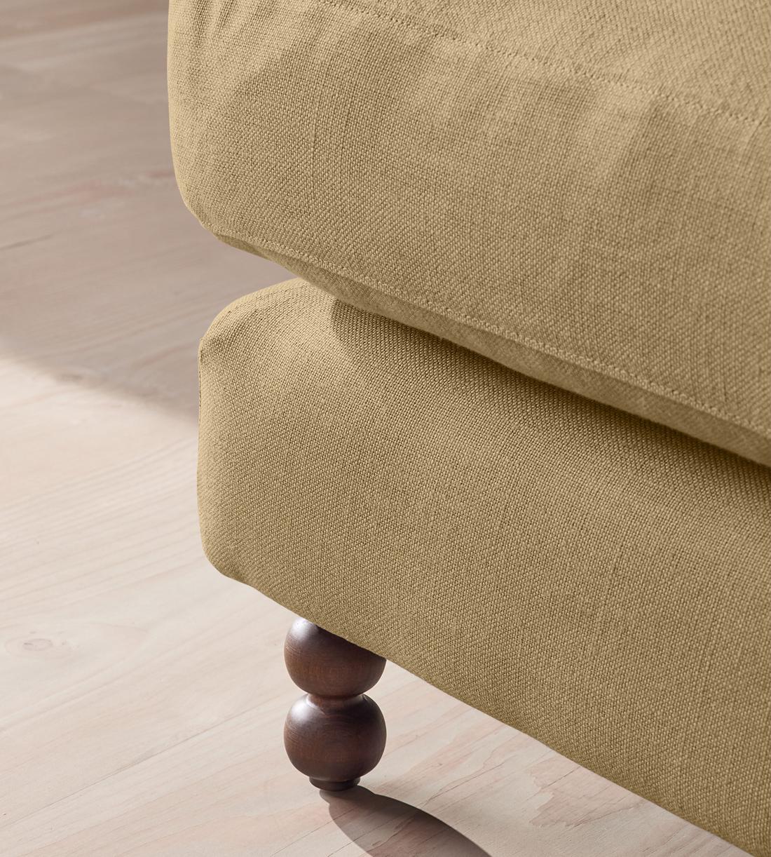 Audrey Rectangle Ottoman - Linen - Wheat - Images - Image 5