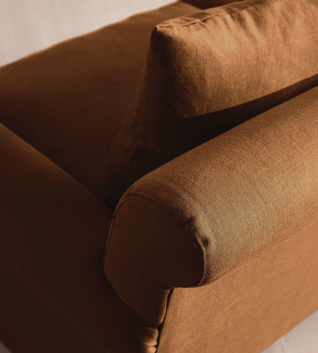 Audrey Two Seater - Sofa - Linen - Terracotta - US - Images - Image 6