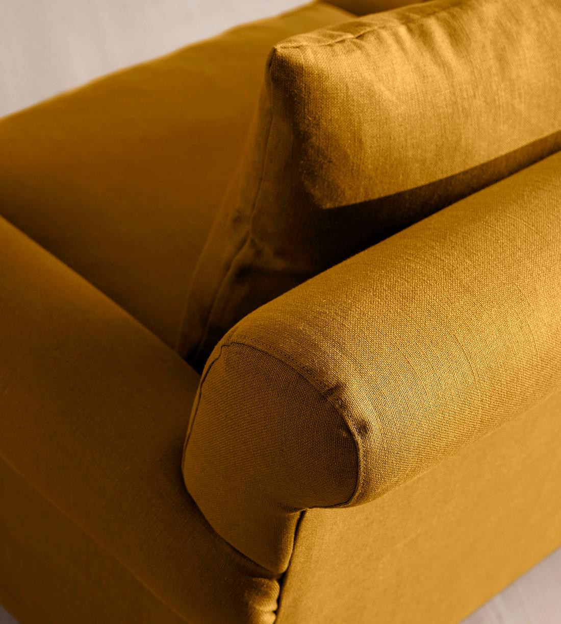 Audrey Two Seater - Sofa - Linen - Turmeric - US - Images - Image 6