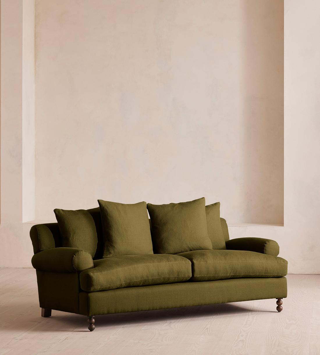 Audrey Two Seater - Sofa - Linen - Olive - US - Listing - Image 2