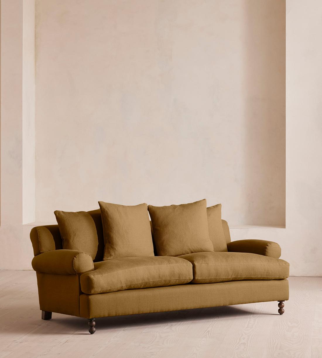 Audrey Two Seater - Sofa - Linen - Ochre - Listing - Image 2
