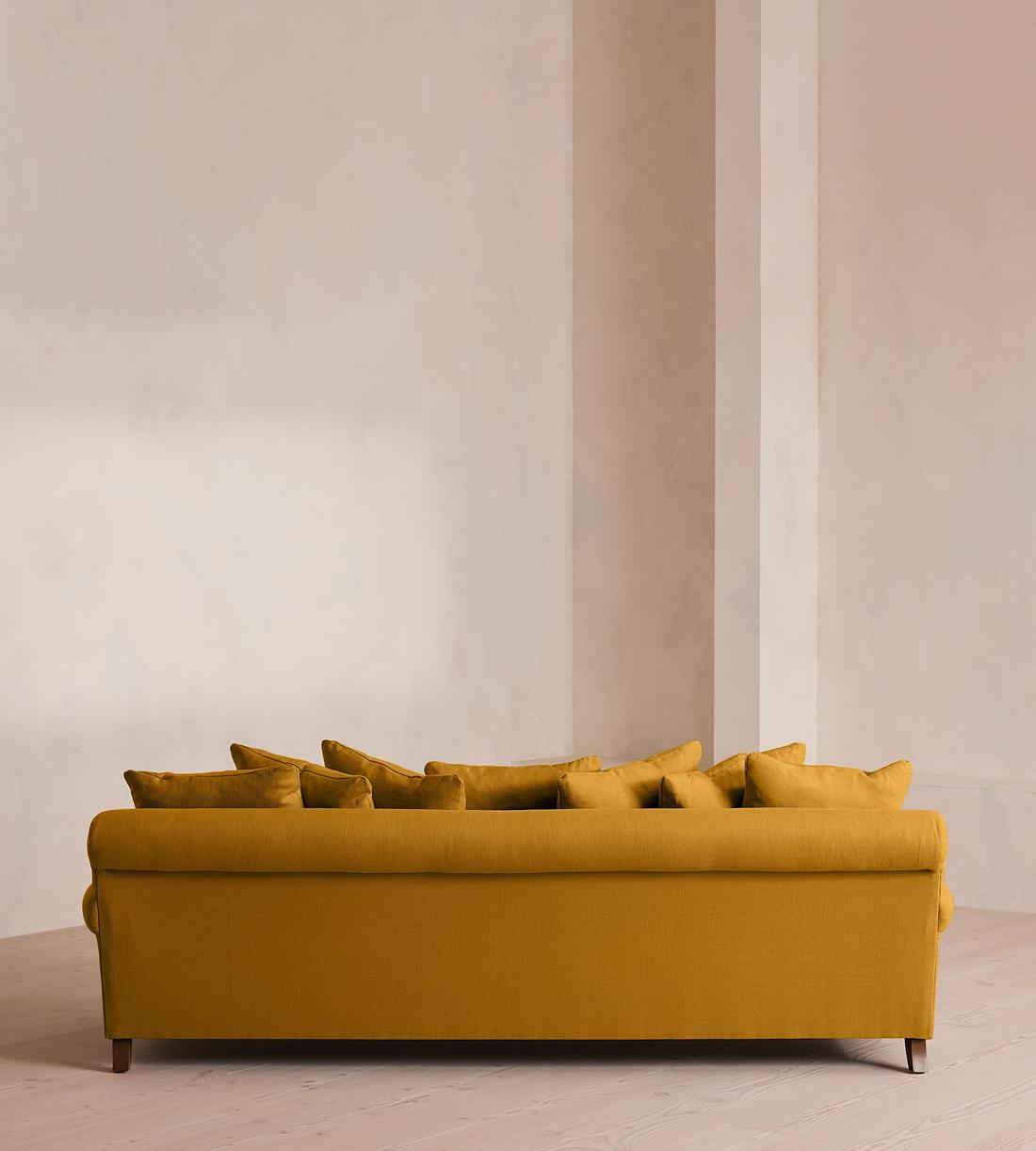 Audrey Four Seater Sofa - Linen - Turmeric - UK - Images - Image 4