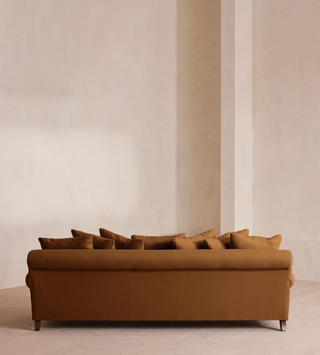 Audrey Four Seater Sofa - Linen - Terracotta - UK - Images - Image 4