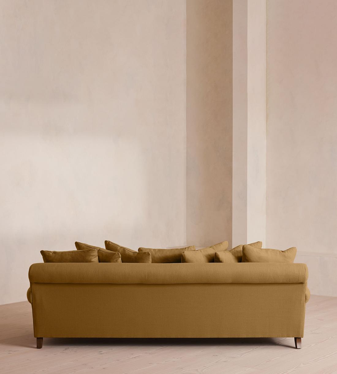 Audrey Four Seater Sofa - Linen - Ochre - US - Images - Image 4