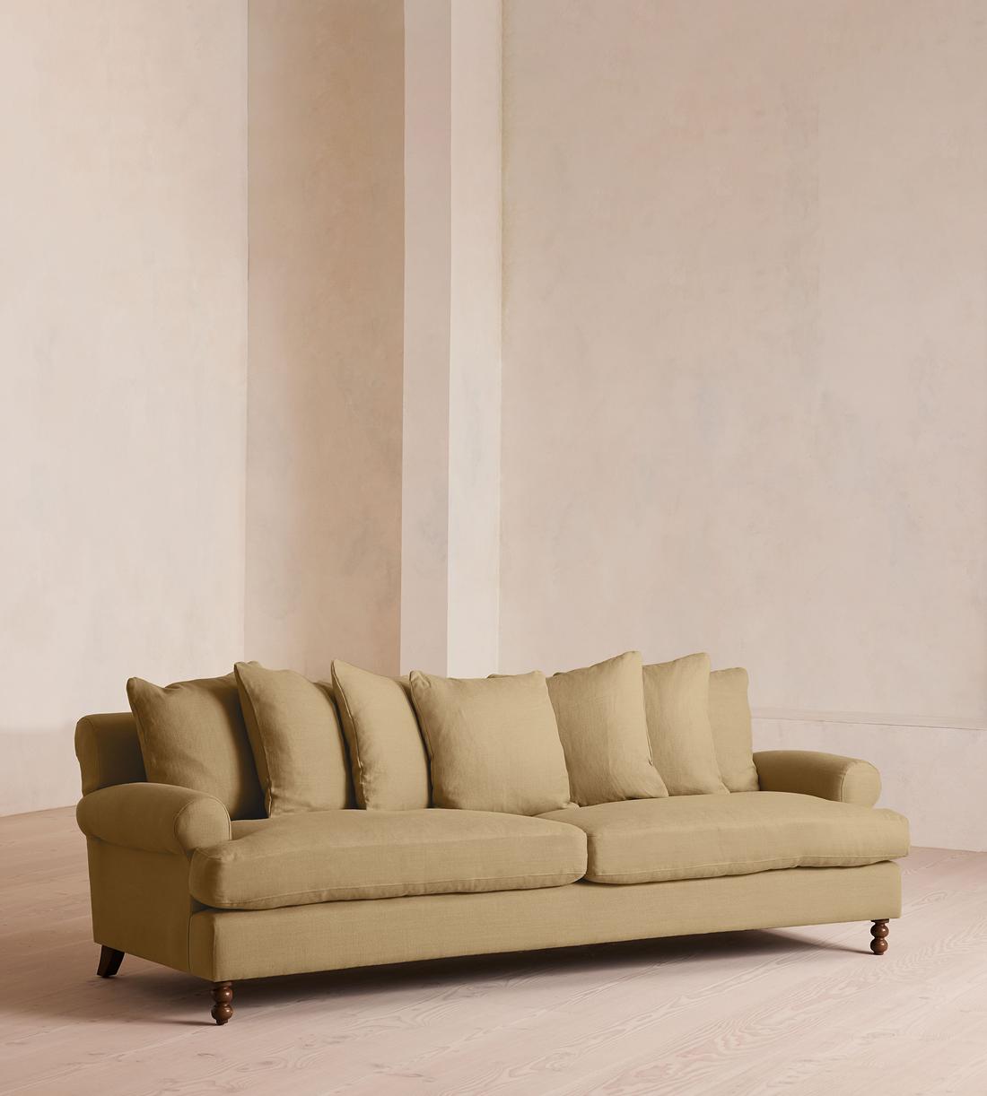 Audrey Four Seater Sofa - Linen - Wheat - Listing - Image 2