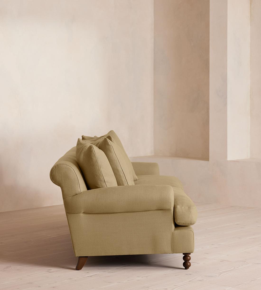 Audrey Four Seater Sofa - Linen - Wheat - US - Images - Image 3