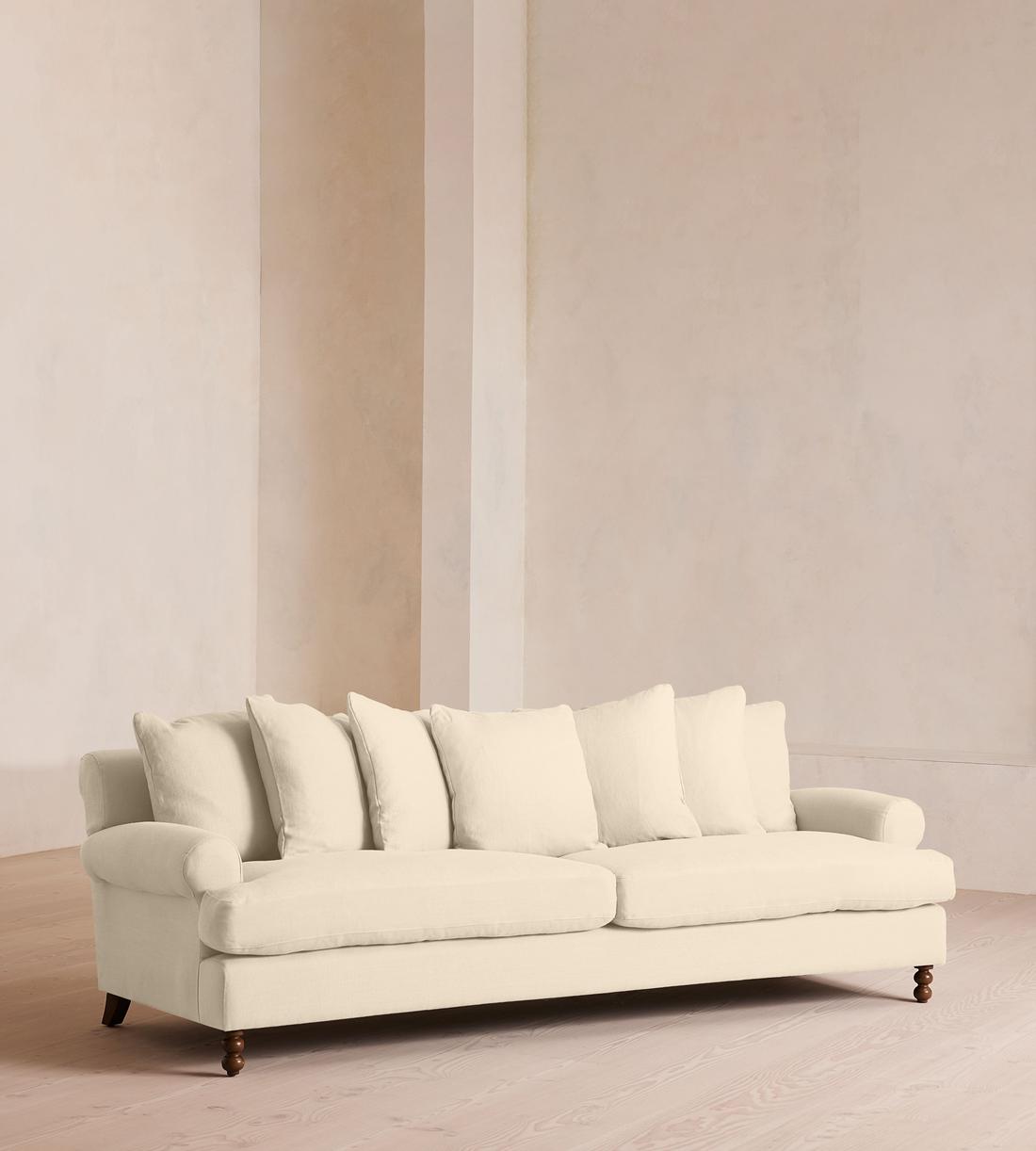Audrey Four Seater Sofa - Linen - Bisque - Listing - Image 2