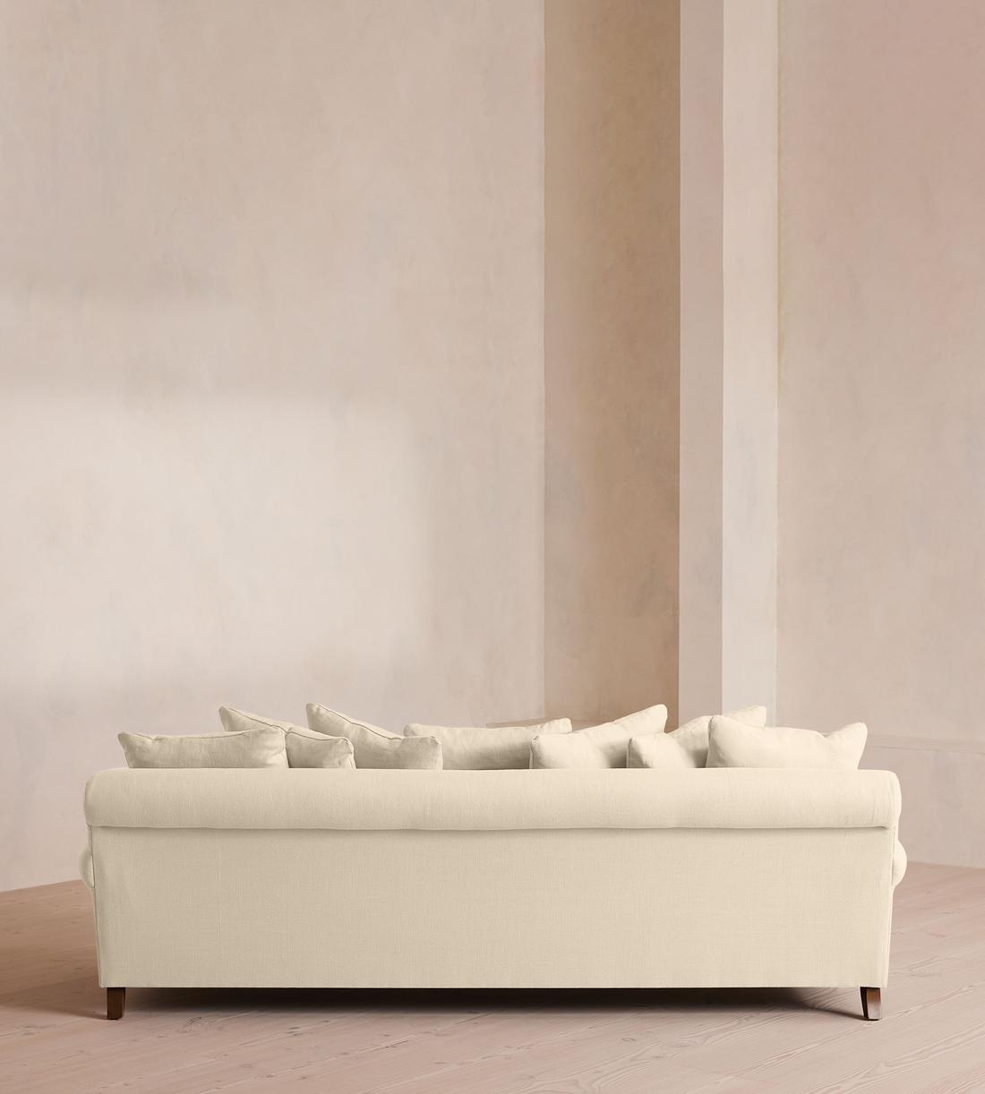 Audrey Four Seater Sofa - Linen - Bisque - Images - Image 4
