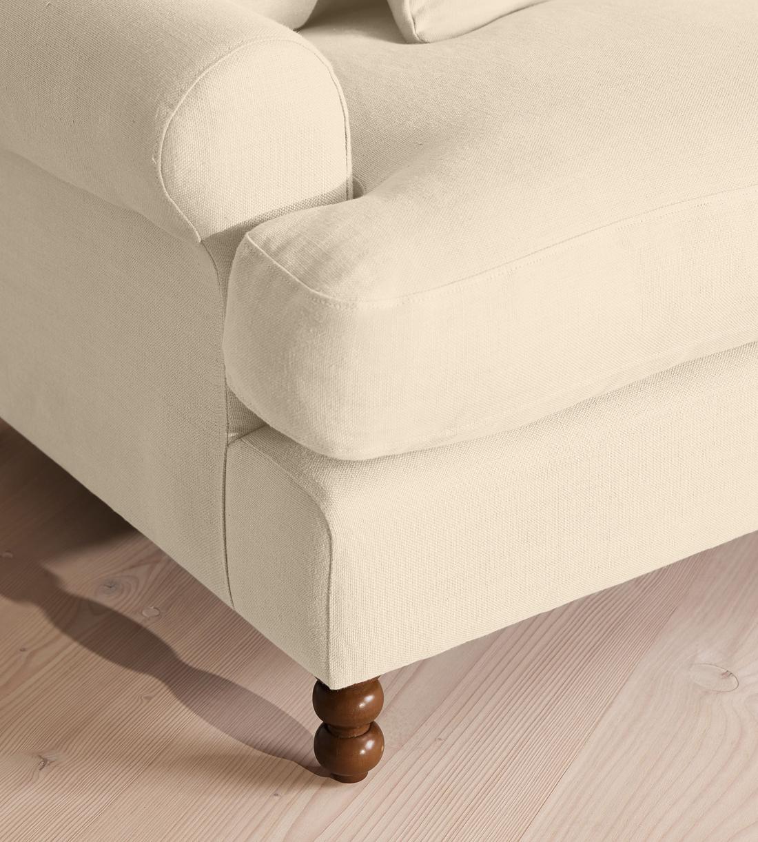 Audrey Four Seater Sofa - Linen - Bisque - Images - Image 5