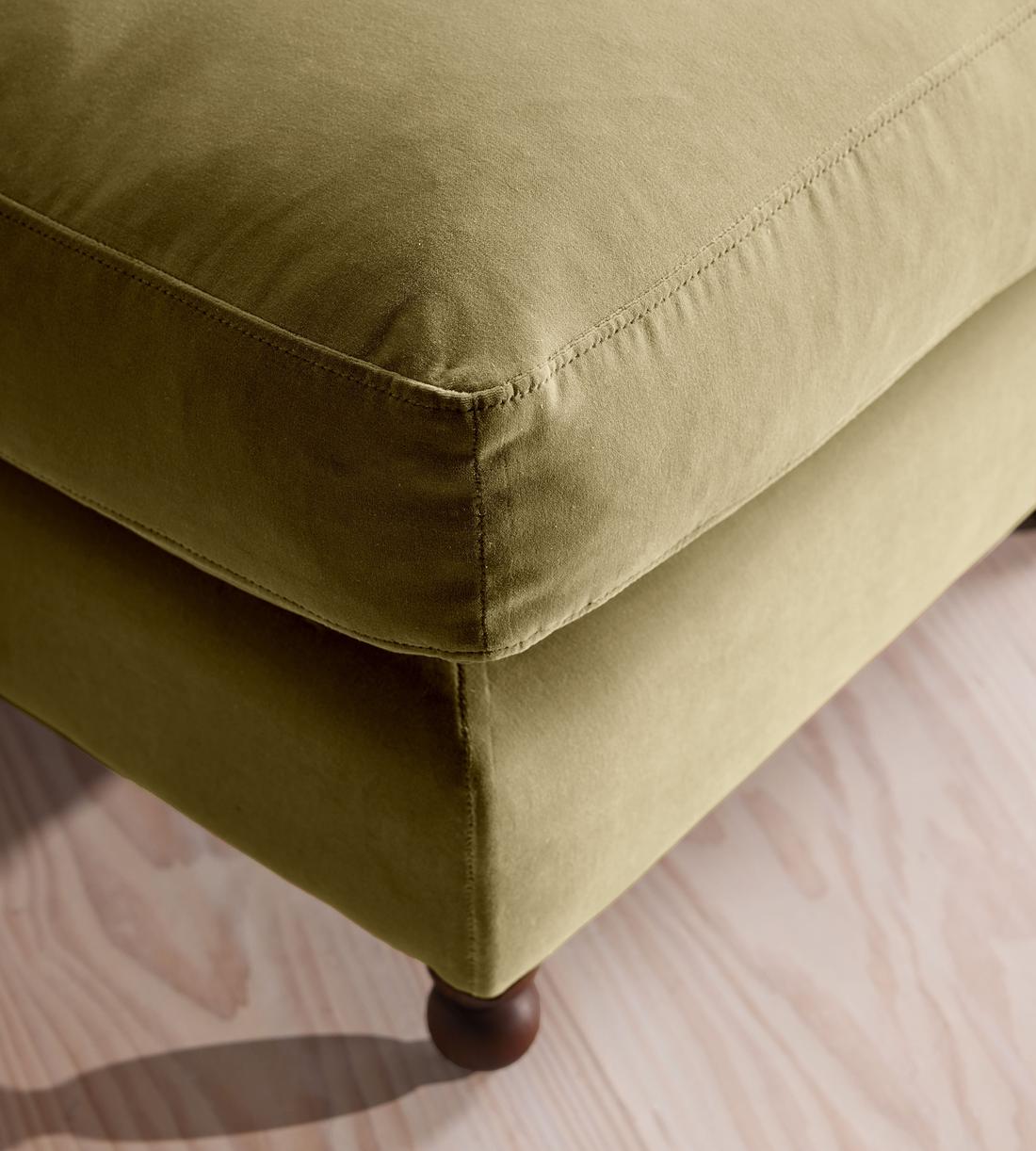 Audrey Rectangle Ottoman - Velvet - Lichen - Images - Image 4