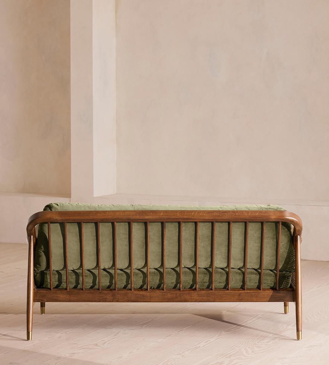 Atlanta Three Seater Sofa - Velvet - Lichen - Images - Image 4