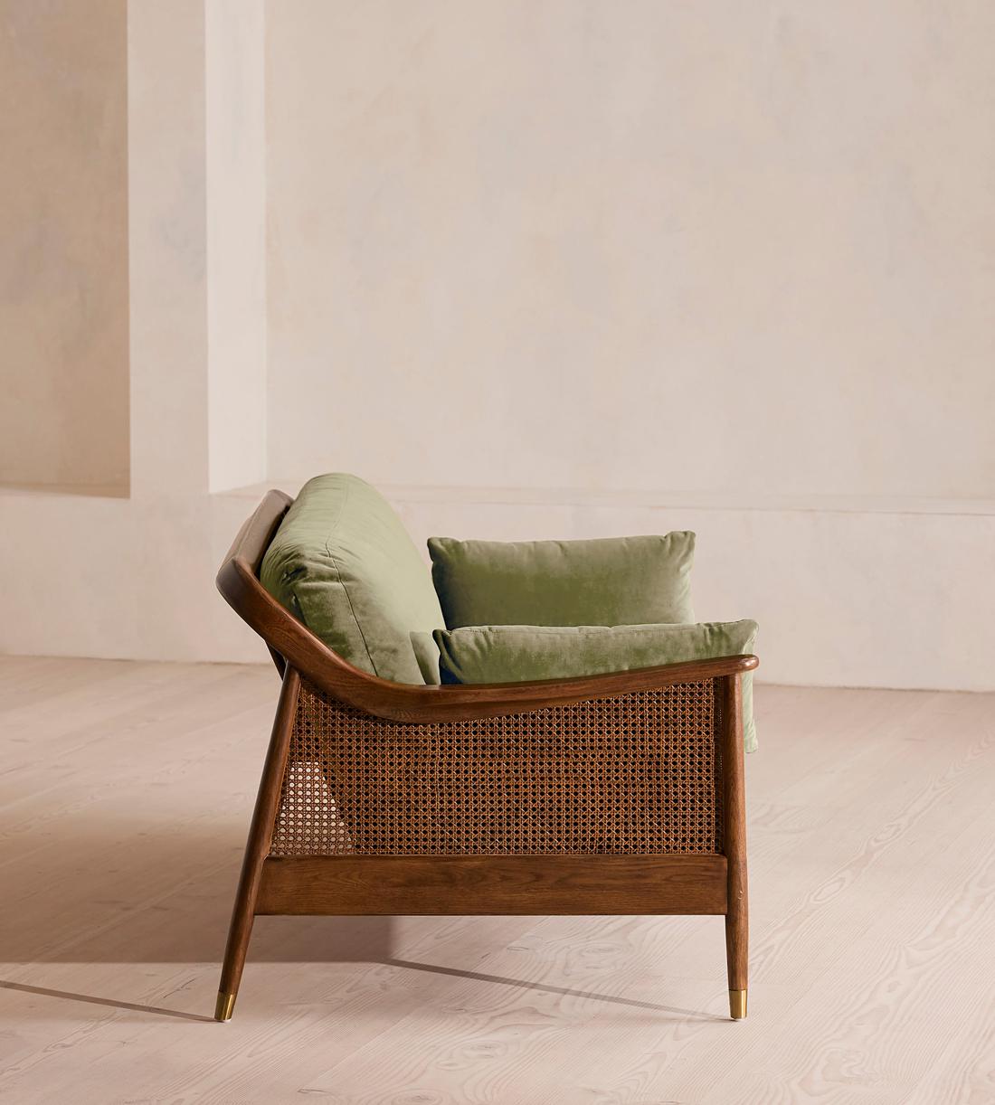 Atlanta Three Seater Sofa - Velvet - Lichen - US - Images - Image 3