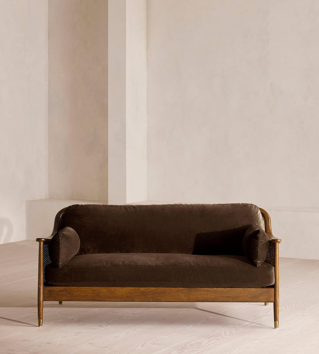 Atlanta Three Seater - Velvet - Chocolate Brown - Listing - Image 2