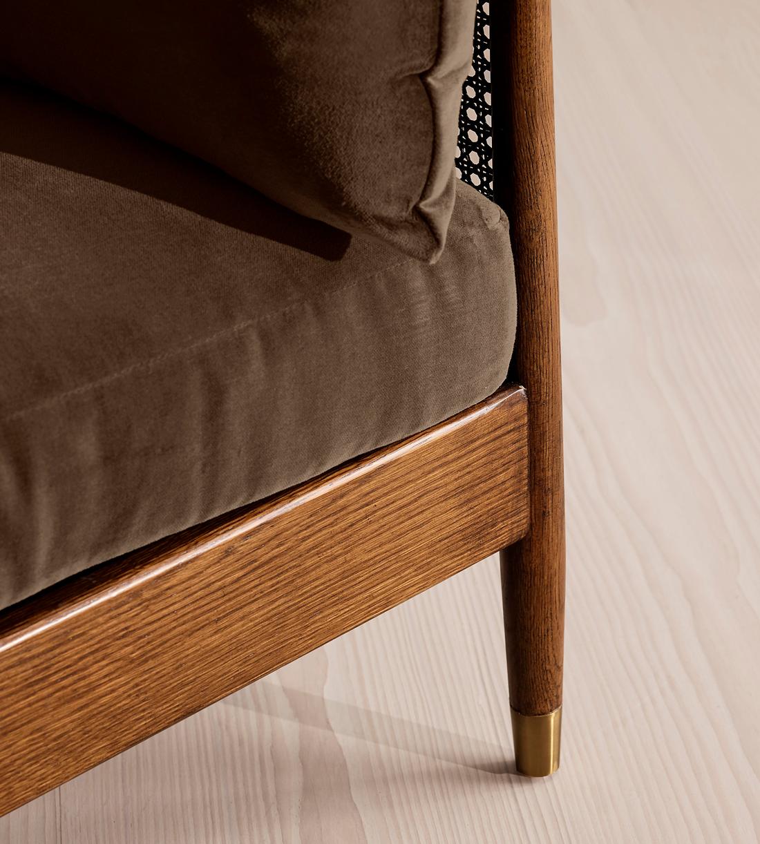 Atlanta Three Seater - Velvet - Chocolate Brown - Images - Image 5