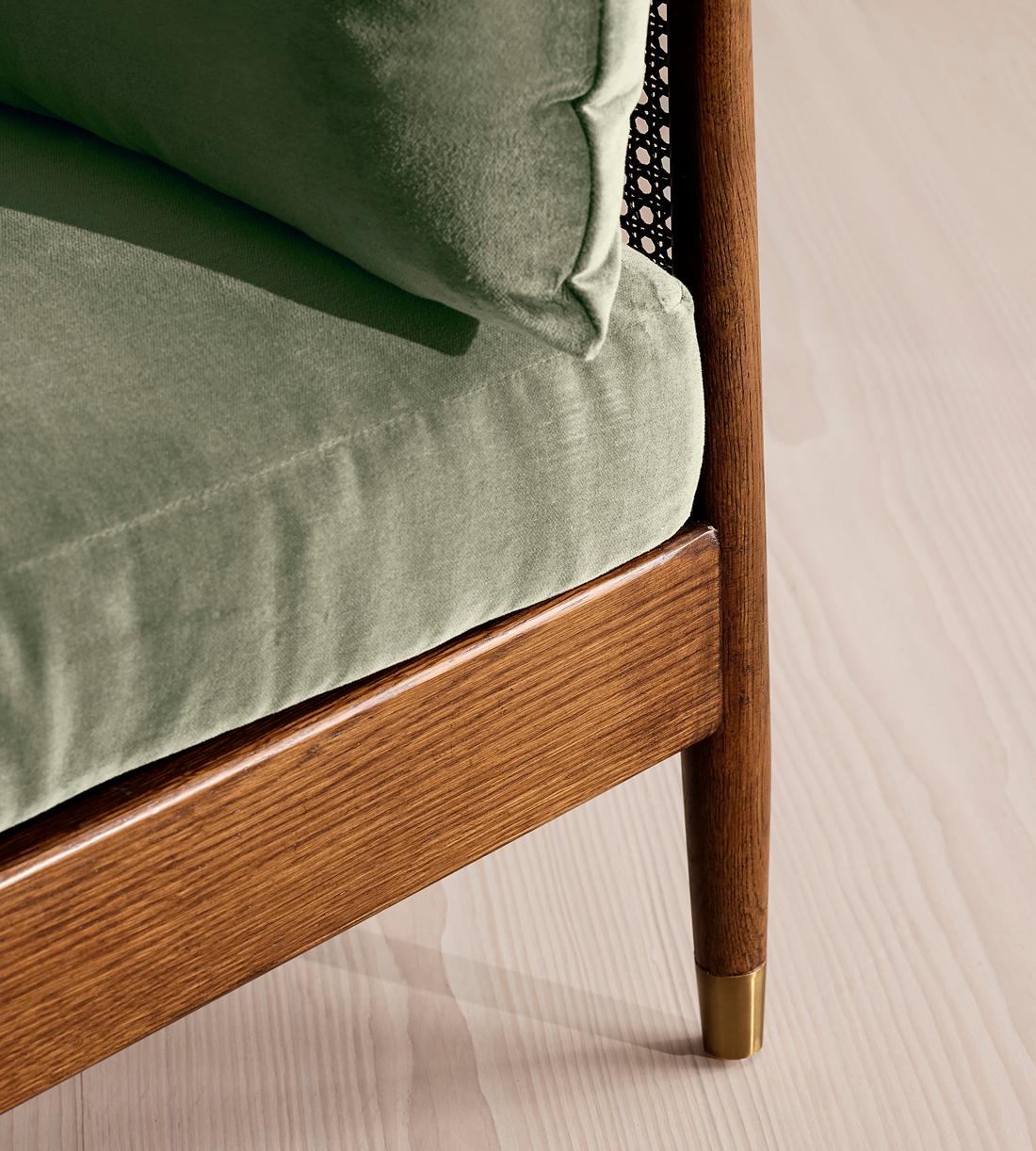 Atlanta Four Seater Sofa - Velvet - Seafoam - US - Images - Image 5