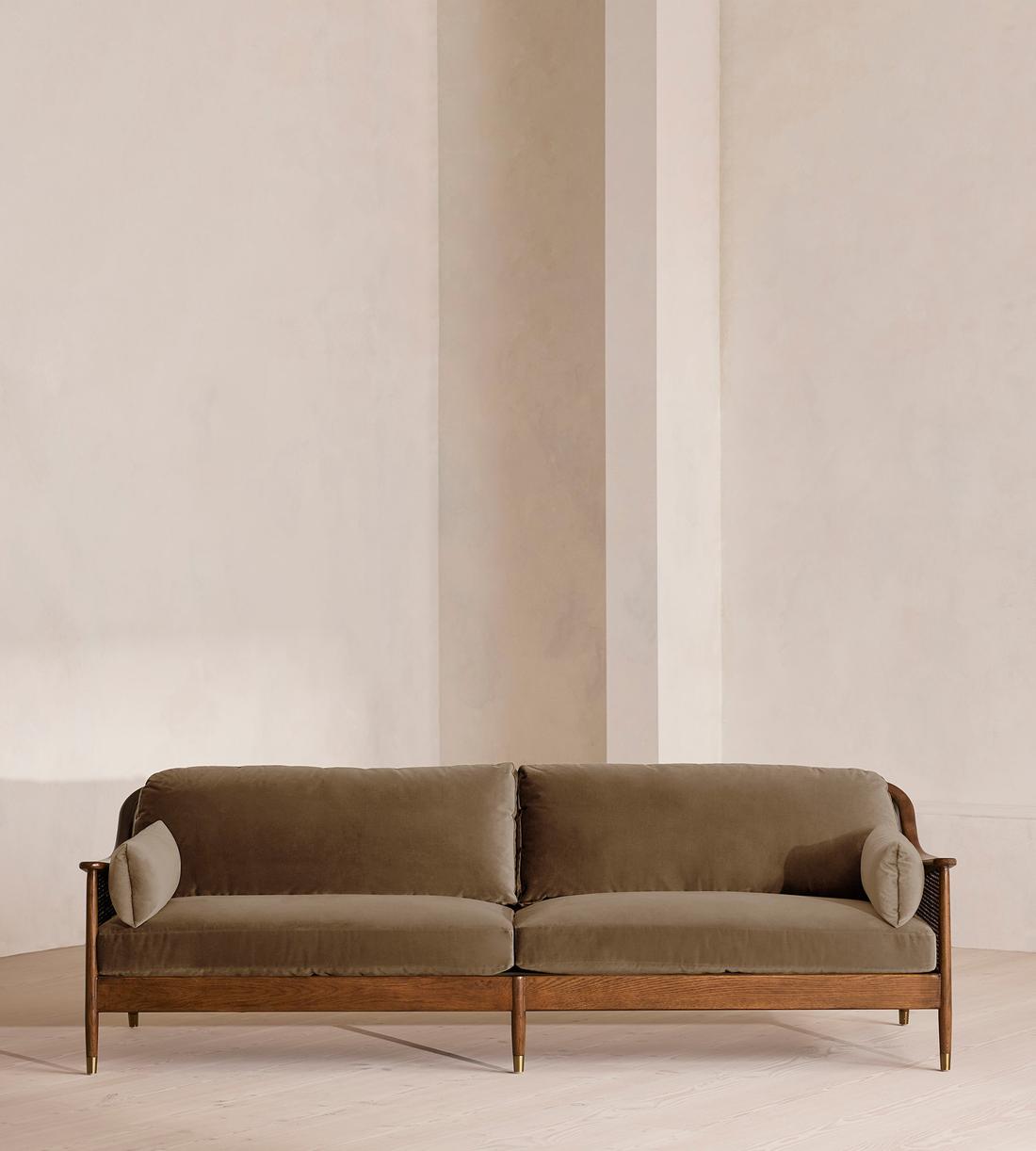 Atlanta Four Seater Sofa - Velvet - Truffle - US - Listing - Image 2