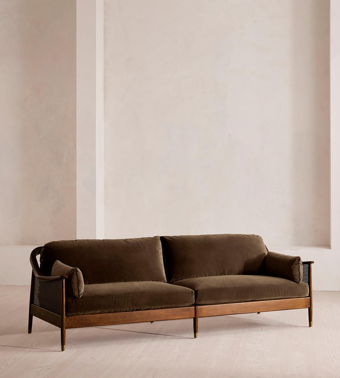 Atlanta Four Seater - Velvet - Chocolate Brown - US - Listing - Image 1