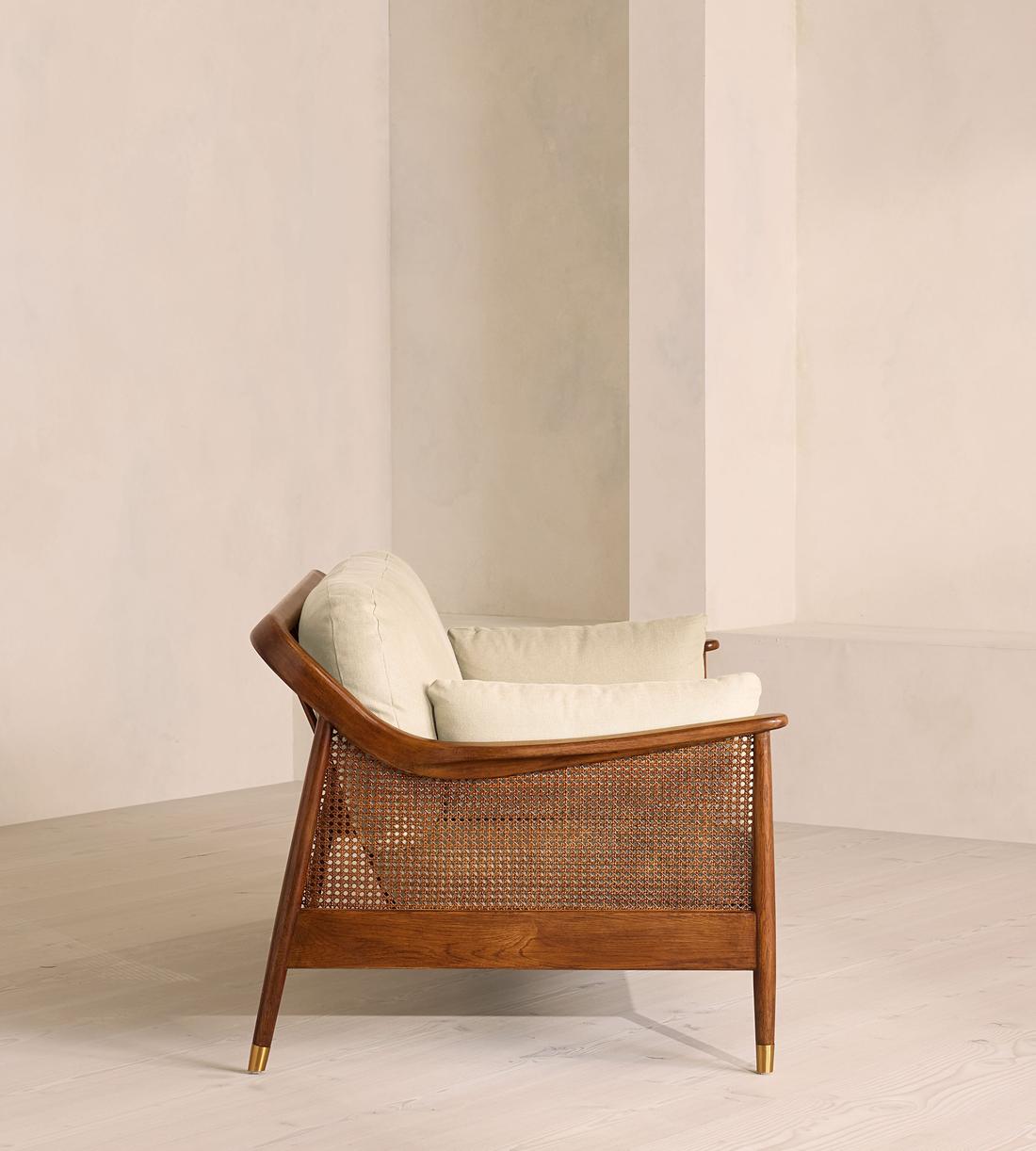 Atlanta Three Seater Sofa - Linen - Bisque - US - Images - Image 3
