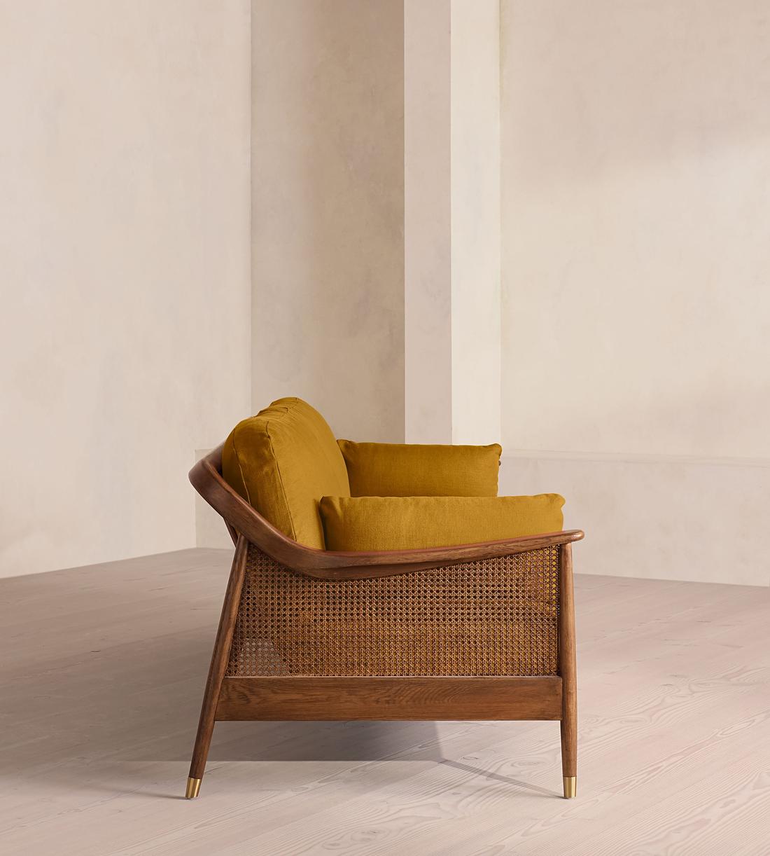 Atlanta Four Seater Sofa - Linen - Turmeric - US - Images - Image 3
