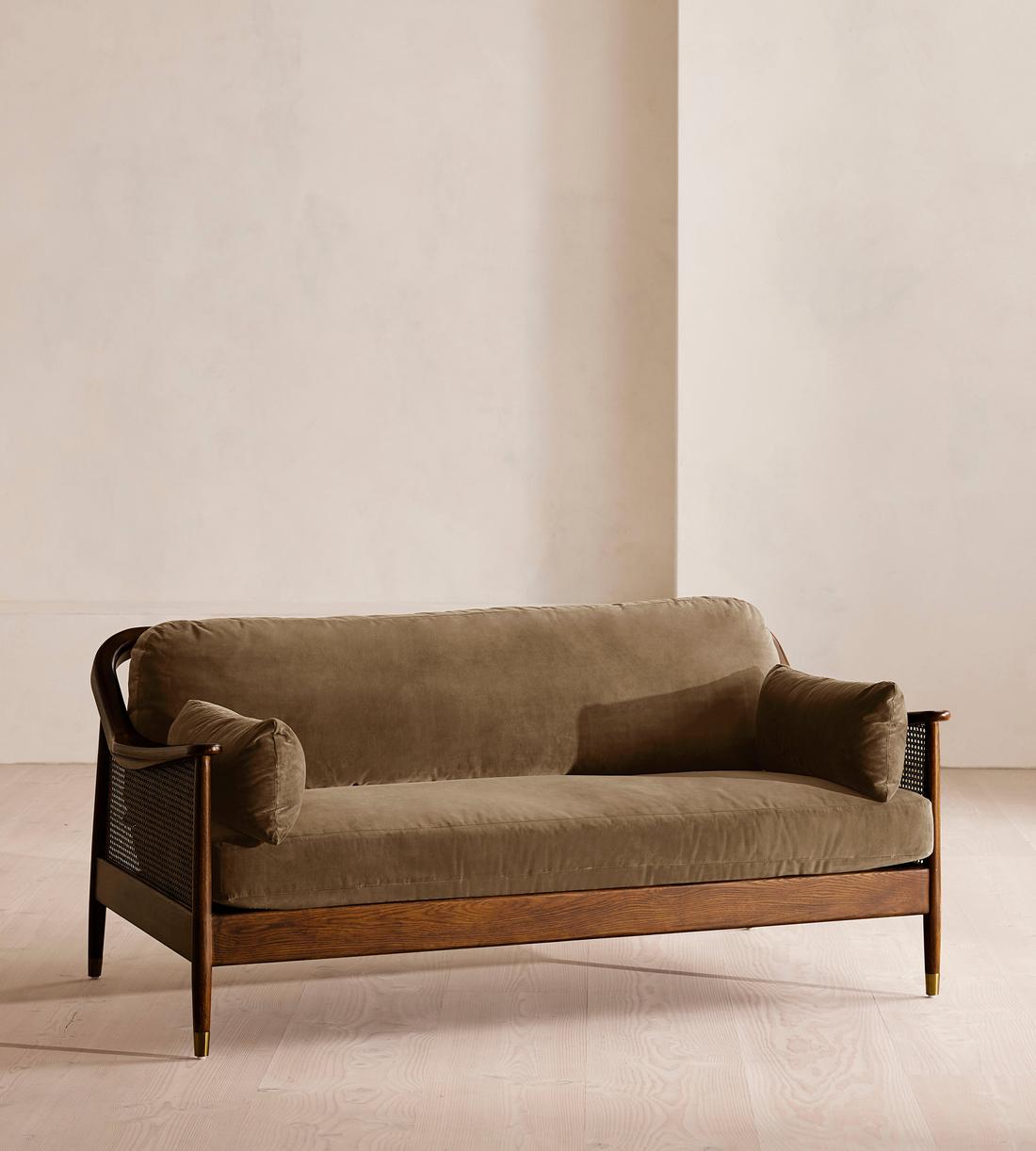 Atlanta Three Seater - Velvet - Truffle - US - Listing - Image 1